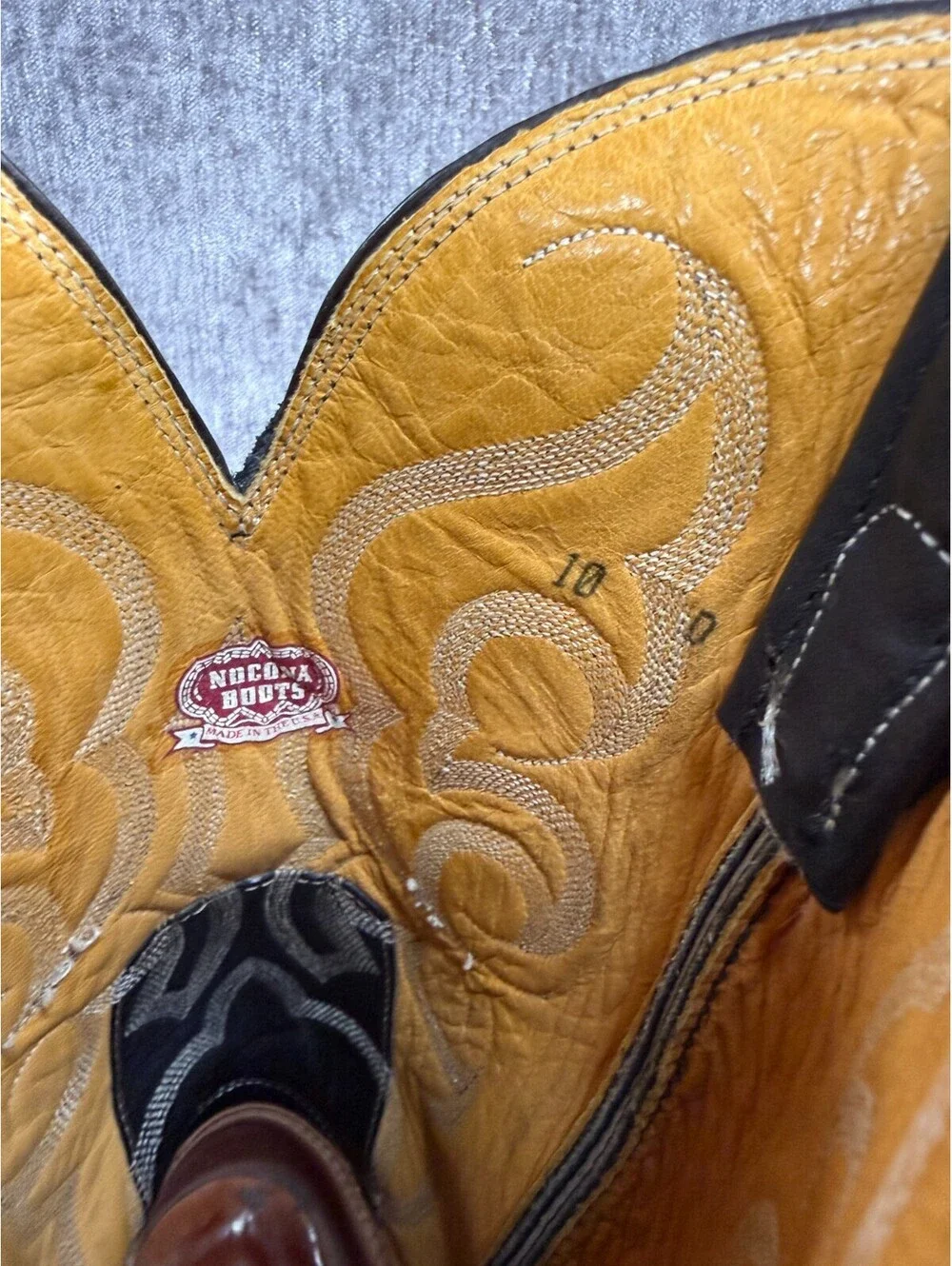 Nocona Mens Vintage Western Cowboy Boots Size 10 D Brown Leather USA 4057